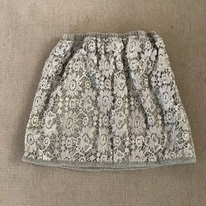 Kids Peek silver lace skirt size 6-7